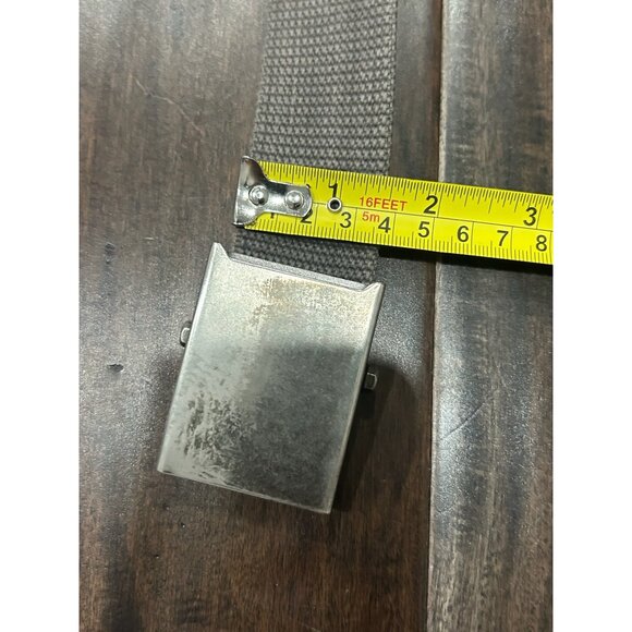 Columbia Canvas Belt Gray Silver Adjustable Fit Metal Buckle Outdoor Workwear - Picture 6 of 8
